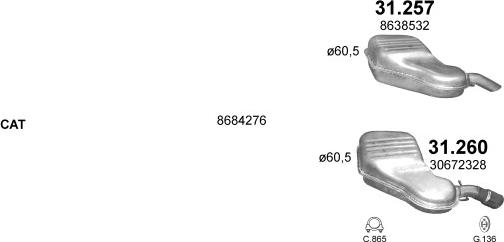 Polmo POLMO01940 - Система выпуска ОГ abcparts.ee