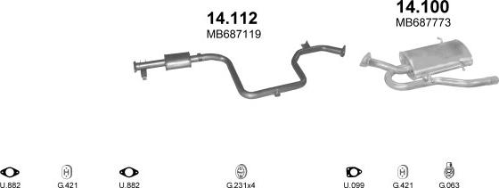 Polmo POLMO01030 - Система выпуска ОГ abcparts.ee