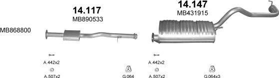 Polmo POLMO01031 - Система выпуска ОГ abcparts.ee