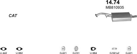 Polmo POLMO01188 - Система выпуска ОГ abcparts.ee