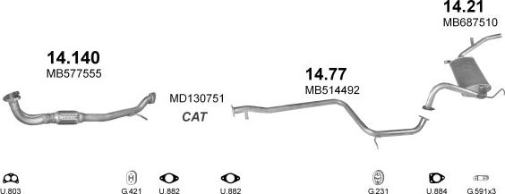 Polmo POLMO02120 - Система выпуска ОГ abcparts.ee