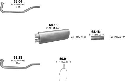 Polmo POLMO07188 - Система выпуска ОГ abcparts.ee
