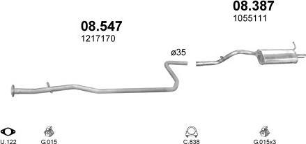 Polmo POLMO30406 - Система выпуска ОГ abcparts.ee