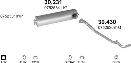 Polmo POLMO20154 - Система выпуска ОГ abcparts.ee