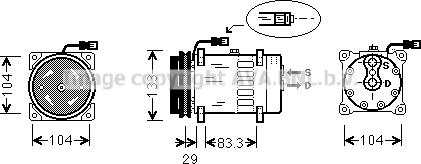 Prasco DFAK025 - Kompressor,kliimaseade abcparts.ee