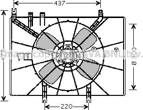 Prasco DU7504 - Вентилятор, охлаждение двигателя abcparts.ee