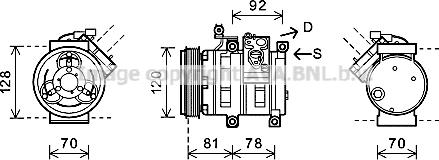 Prasco DWK099 - Компрессор кондиционера abcparts.ee