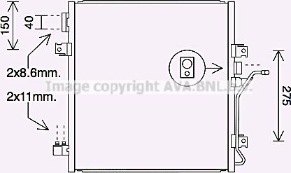 Prasco JE5076 - Конденсатор кондиционера abcparts.ee
