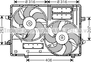 Prasco JR7501 - Вентилятор, охлаждение двигателя abcparts.ee