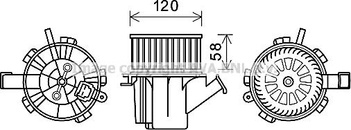 Prasco MC8018 - Электродвигатель, вентиляция салона abcparts.ee