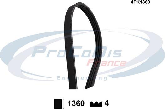 Procodis France 4PK1360 - Поликлиновой ремень abcparts.ee