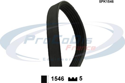 Procodis France 5PK1546 - Поликлиновой ремень abcparts.ee