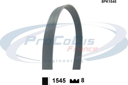 Procodis France 8PK1545 - Поликлиновой ремень abcparts.ee