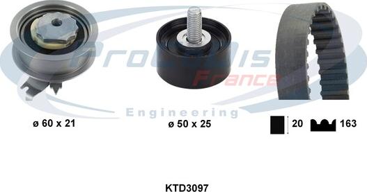 Procodis France KTD3097 - Комплект зубчатого ремня ГРМ abcparts.ee
