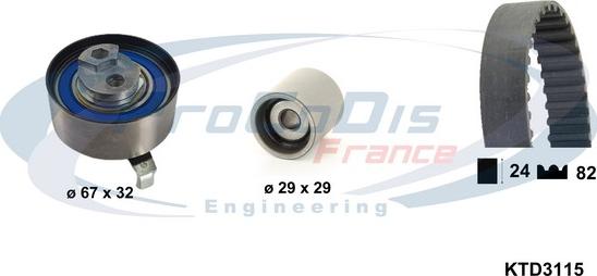 Procodis France KTD3115 - Комплект зубчатого ремня ГРМ abcparts.ee