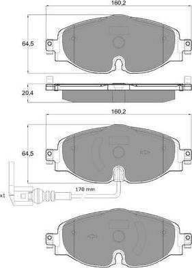 Procodis France PF1697 - Тормозные колодки, дисковые, комплект abcparts.ee