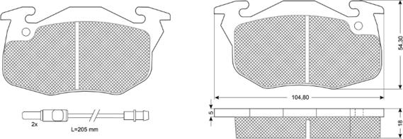 Procodis France PF1034 - Тормозные колодки, дисковые, комплект abcparts.ee