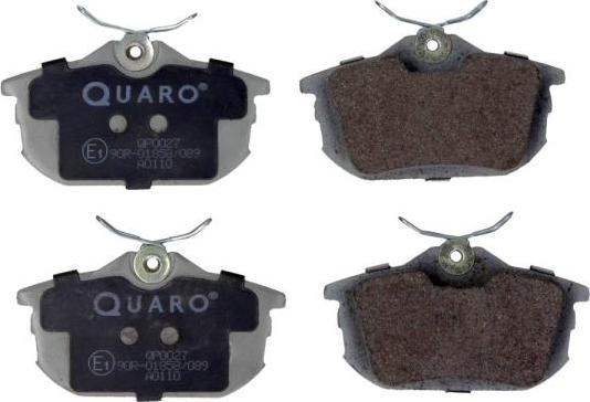 QUARO QP0027 - Тормозные колодки, дисковые, комплект abcparts.ee