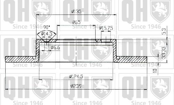 Quinton Hazell BDC4957 - Тормозной диск abcparts.ee
