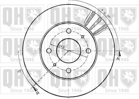 Quinton Hazell BDC4284 - Тормозной диск abcparts.ee