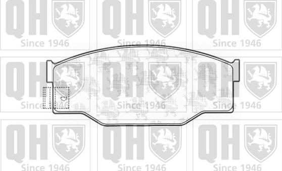 Quinton Hazell BP1155 - Тормозные колодки, дисковые, комплект abcparts.ee