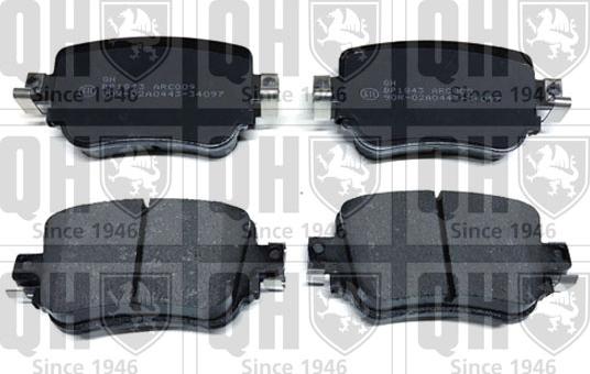 Quinton Hazell BP1843 - Тормозные колодки, дисковые, комплект abcparts.ee