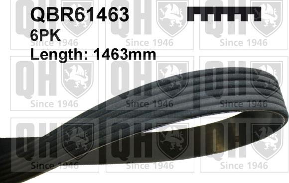 Quinton Hazell QBR61463 - Поликлиновой ремень abcparts.ee