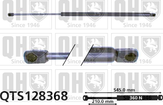 Quinton Hazell QTS128368 - Газовая пружина, упор abcparts.ee