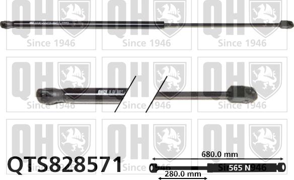 Quinton Hazell QTS828571 - Газовая пружина, упор abcparts.ee