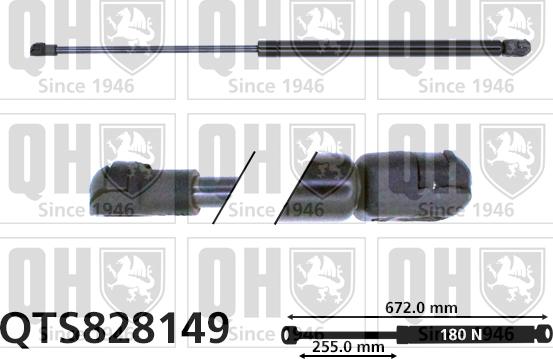 Quinton Hazell QTS828149 - Газовая пружина, капот abcparts.ee