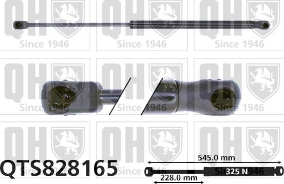 Quinton Hazell QTS828165 - Газовая пружина, упор abcparts.ee