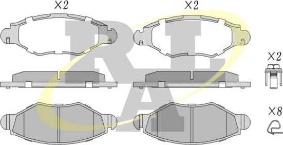 RAL-SA RF903 - Тормозные колодки, дисковые, комплект abcparts.ee