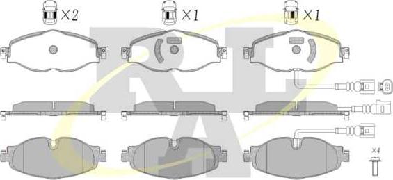 RAL-SA RF1834 - Тормозные колодки, дисковые, комплект abcparts.ee
