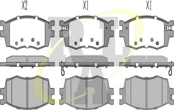 RAL-SA RF1345 - Тормозные колодки, дисковые, комплект abcparts.ee