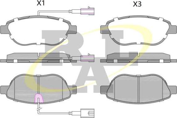 RAL-SA RF764 - Тормозные колодки, дисковые, комплект abcparts.ee