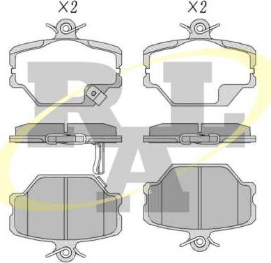 RAL-SA RF761 - Тормозные колодки, дисковые, комплект abcparts.ee