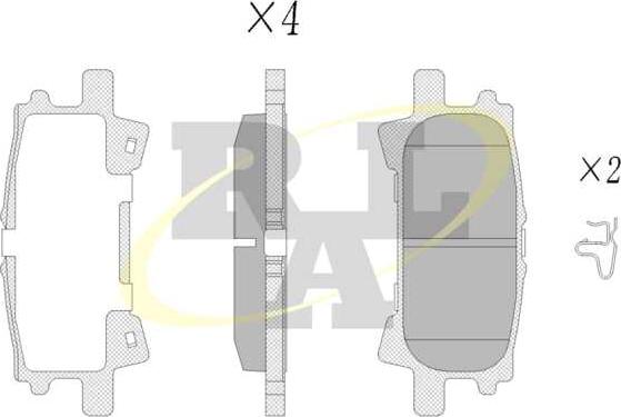 RAL-SA RR1436 - Тормозные колодки, дисковые, комплект abcparts.ee