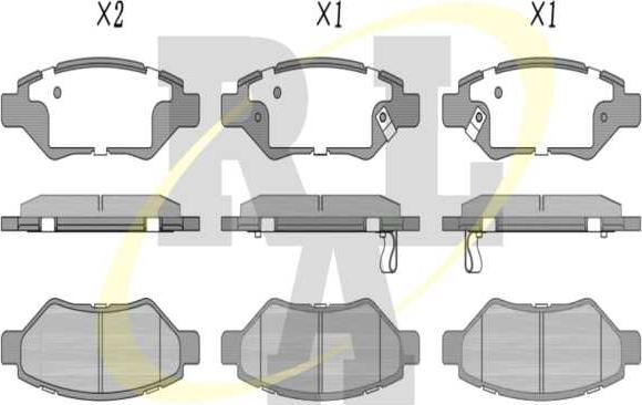RAL-SA RR1646 - Тормозные колодки, дисковые, комплект abcparts.ee