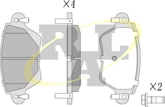 RAL-SA RR897 - Тормозные колодки, дисковые, комплект abcparts.ee