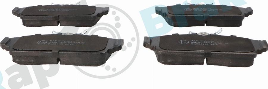 RAP BRAKES R-P0981 - Тормозные колодки, дисковые, комплект abcparts.ee