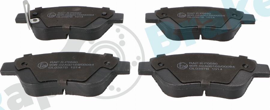 RAP BRAKES R-P0580 - Тормозные колодки, дисковые, комплект abcparts.ee