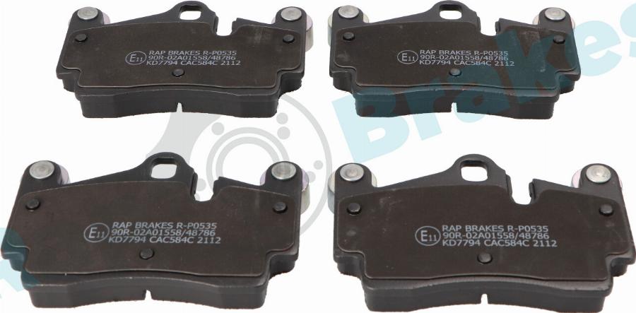 RAP BRAKES R-P0535 - Тормозные колодки, дисковые, комплект abcparts.ee