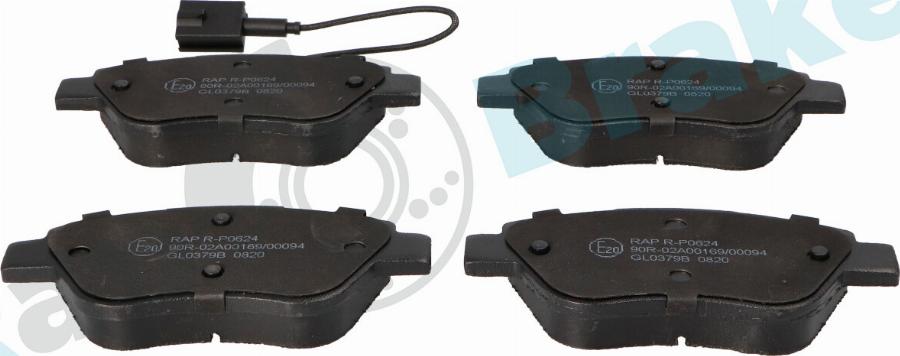 RAP BRAKES R-P0624 - Тормозные колодки, дисковые, комплект abcparts.ee