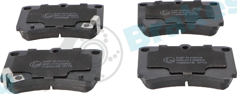 RAP BRAKES R-P0019 - Тормозные колодки, дисковые, комплект abcparts.ee