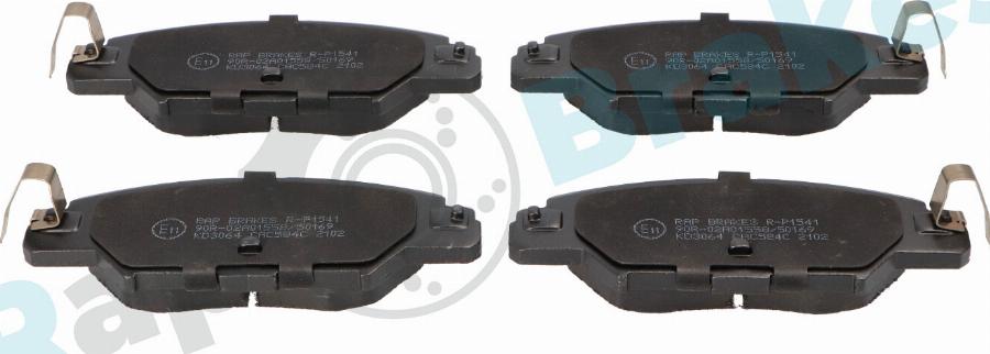 RAP BRAKES R-P1541 - Тормозные колодки, дисковые, комплект abcparts.ee