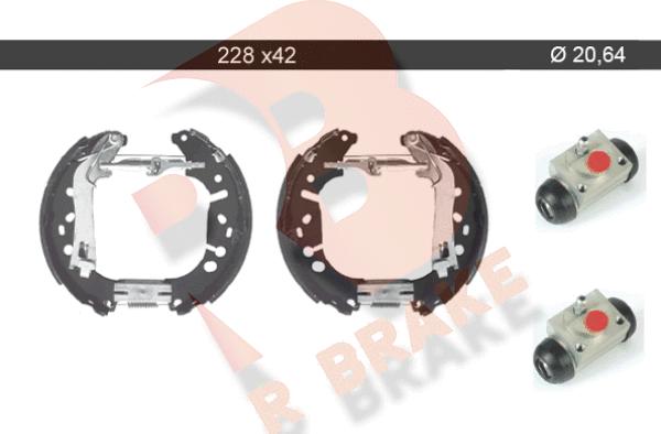 R Brake 79RBKT0017 - Комплект тормозных колодок, барабанные abcparts.ee