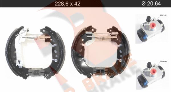 R Brake 79RBKT0122 - Комплект тормозных колодок, барабанные abcparts.ee