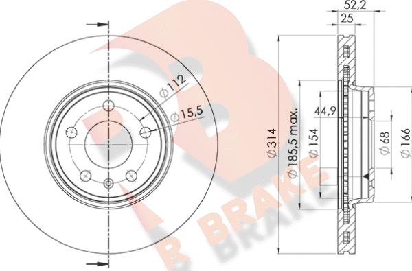 R Brake 78RBD26077 - Тормозной диск abcparts.ee