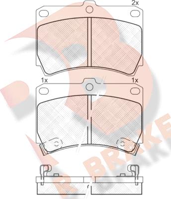 R Brake RB0970 - Тормозные колодки, дисковые, комплект abcparts.ee