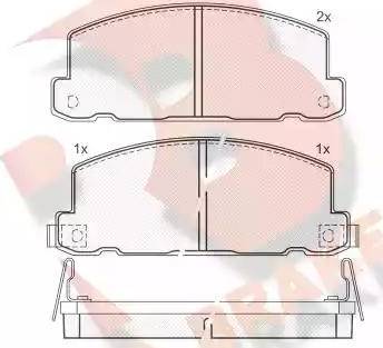 R Brake RB0610 - Тормозные колодки, дисковые, комплект abcparts.ee